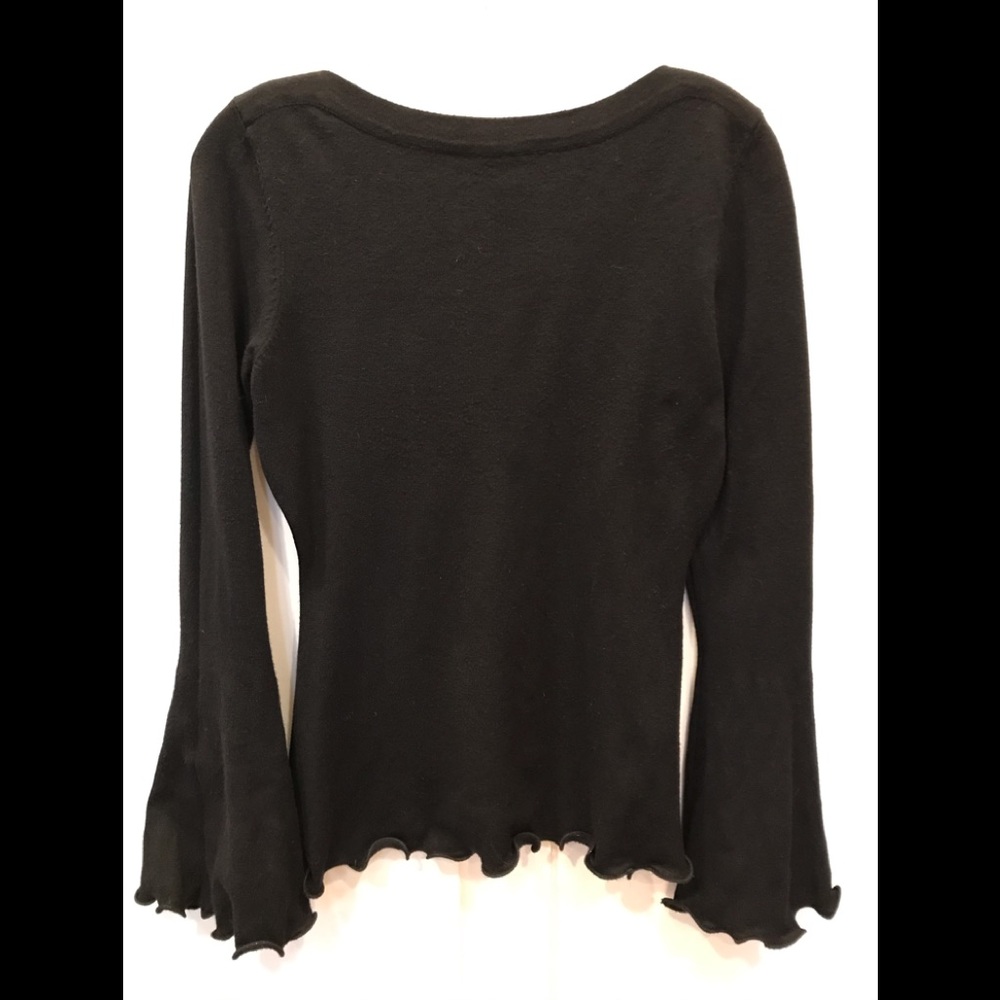 Knit boatneck bell sleeves